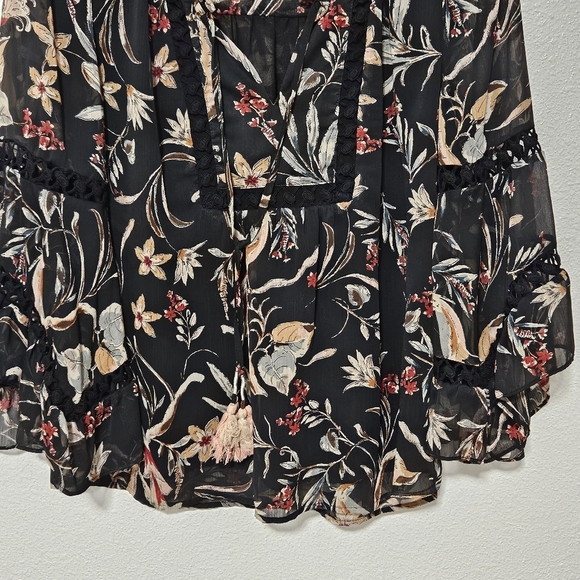 Anthropologie Maeve floral satin like feeling size sp - Picture 3 of 14